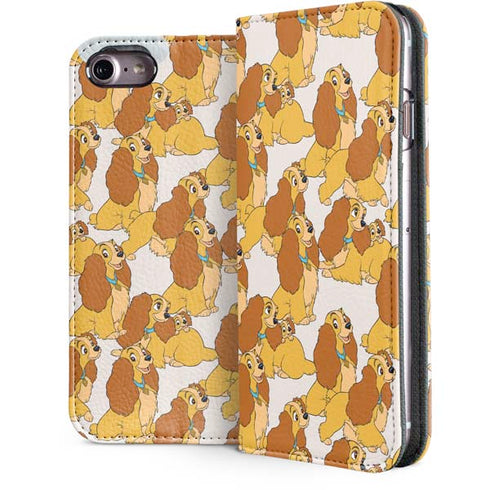 Disney Lady & The Tramp Lady Pattern iPhone 7 Folio Case