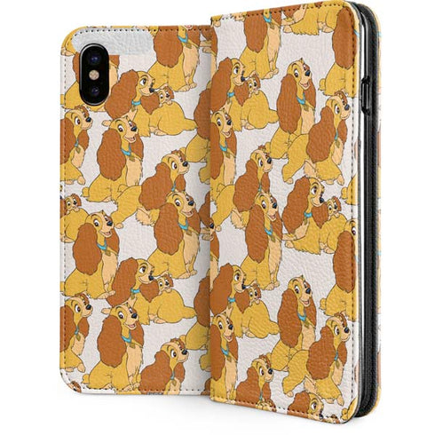 Disney Lady & The Tramp Lady Pattern iPhone 8 Folio Case