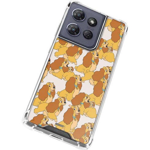 Disney Lady & The Tramp Lady Pattern Moto G 5G (2025) Clear Case