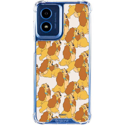 Disney Lady & The Tramp Lady Pattern Moto G Play 4G (2024) Clear Case