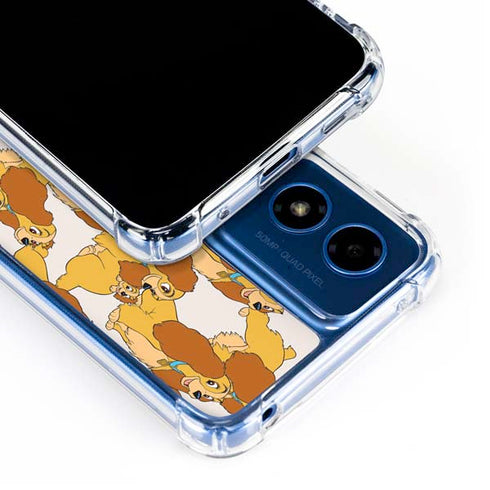 Disney Lady & The Tramp Lady Pattern Moto G Play 4G (2024) Clear Case