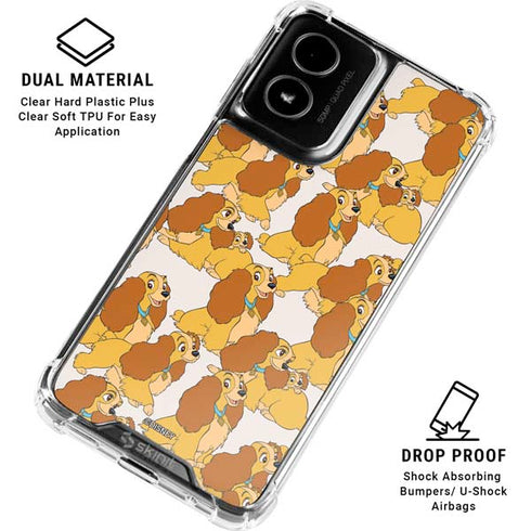 Disney Lady & The Tramp Lady Pattern Moto G Power 5G (2024) Clear Case
