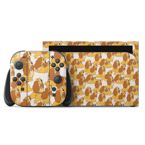 Disney Lady & The Tramp Lady Pattern Nintendo Skins