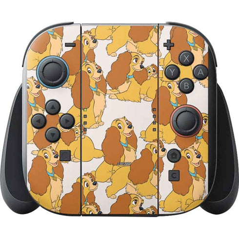 Disney Lady & The Tramp Lady Pattern Nintendo Switch 2 (2025) with Joy-Con Skin