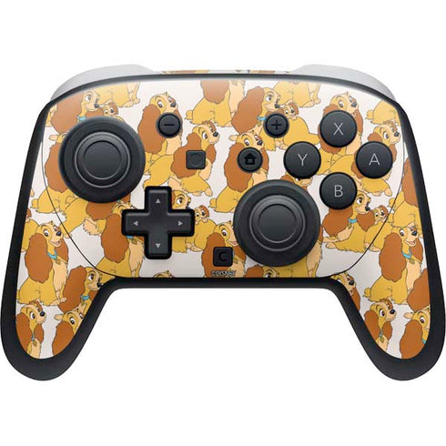 Disney Lady & The Tramp Lady Pattern Nintendo Switch 2 (2025) Pro Controller Skin
