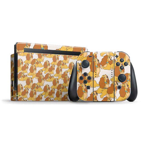 Disney Lady & The Tramp Lady Pattern Nintendo Skins