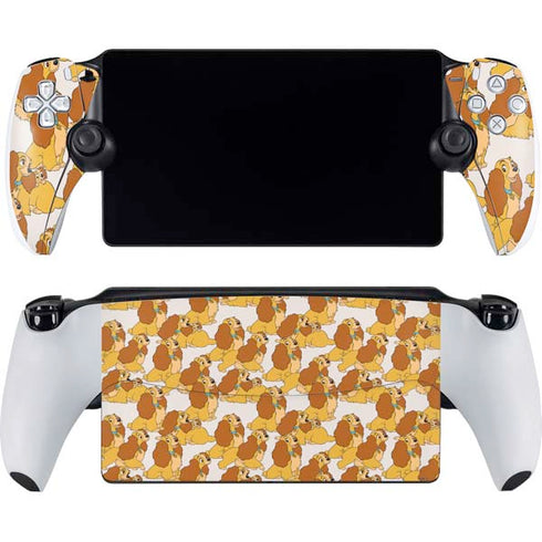 Disney Lady & The Tramp Lady Pattern PlayStation Portal Remote Player Skin