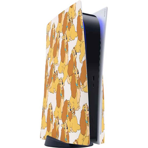 Disney Lady & The Tramp Lady Pattern PlayStation PS5 Skins