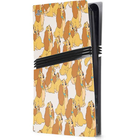Disney Lady & The Tramp Lady Pattern PS5 Pro Console Skin