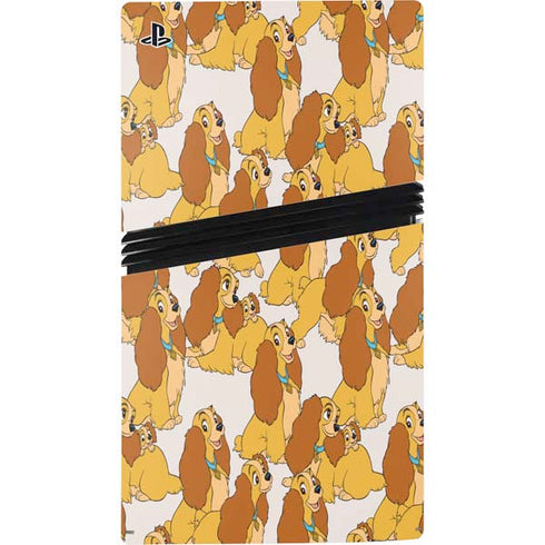 Disney Lady & The Tramp Lady Pattern PS5 Pro Console Skin
