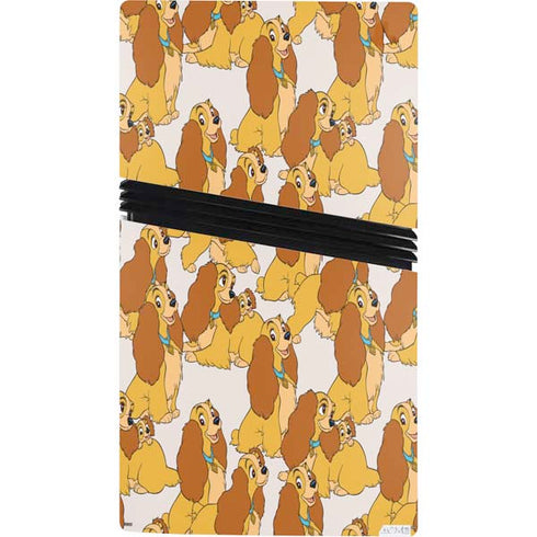 Disney Lady & The Tramp Lady Pattern PS5 Pro Console Skin