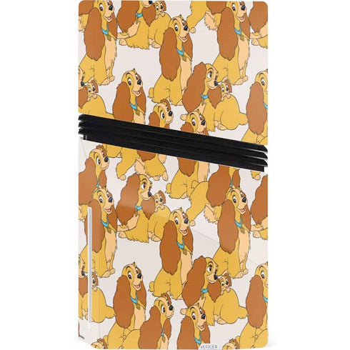 Disney Lady & The Tramp Lady Pattern PS5 Pro Disk Bundle Skin