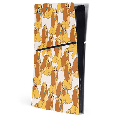 Disney Lady & The Tramp Lady Pattern PlayStation PS5 Skins