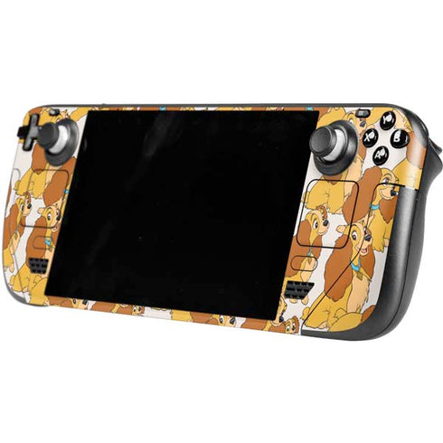 Disney Lady & The Tramp Lady Pattern Steam Deck Handheld Gaming Computer OLED Skin