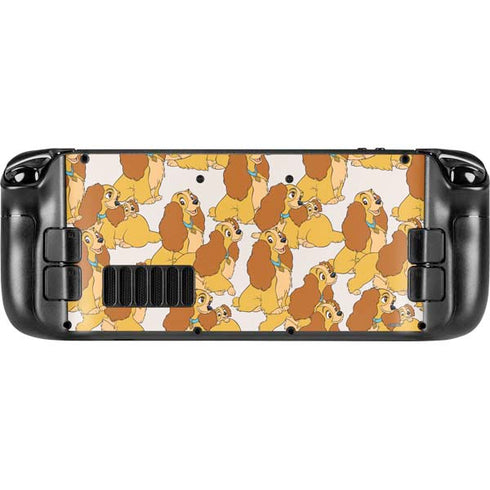 Disney Lady & The Tramp Lady Pattern Steam Deck Handheld Gaming Computer OLED Skin