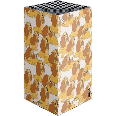 Disney Lady & The Tramp Lady Pattern XBox Series X Digital Edition Console Skin