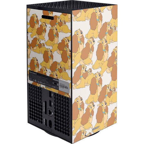 Disney Lady & The Tramp Lady Pattern XBox Series X Digital Edition Console Skin