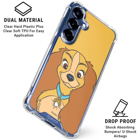 Disney Lady & The Tramp Lady Portrait Galaxy S25 FE Clear Case