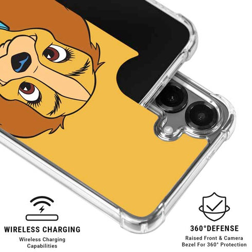 Disney Lady & The Tramp Lady Portrait Galaxy S26 Clear Case