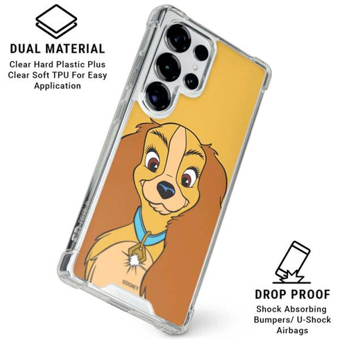 Disney Lady & The Tramp Lady Portrait Galaxy S26 Ultra Clear Case