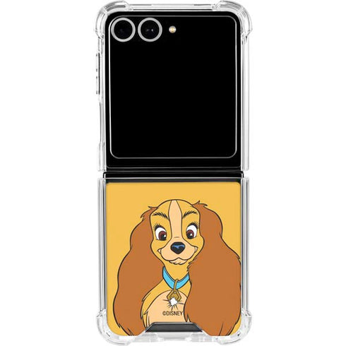 Disney Lady & The Tramp Lady Portrait Galaxy Z Flip7 Clear Case