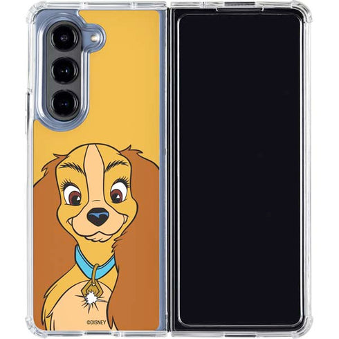 Disney Lady & The Tramp Lady Portrait Galaxy Z Fold5 5G Clear Case