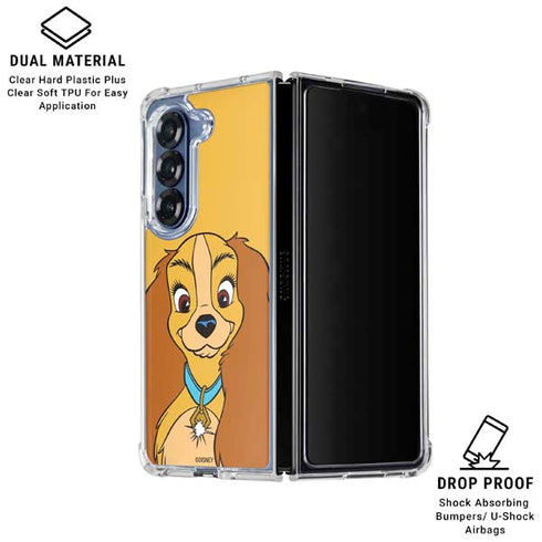 Disney Lady & The Tramp Lady Portrait Galaxy Z Fold7 Clear Case