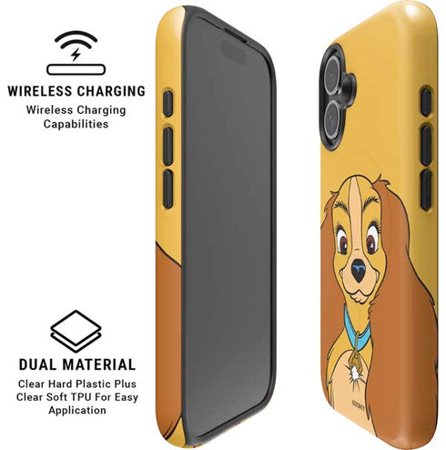 Disney Lady & The Tramp Lady Portrait iPhone 16 Magsafe Impact Case