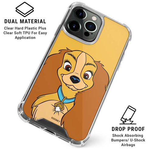 Disney Lady & The Tramp Lady Portrait iPhone 16 Pro Max Clear Case