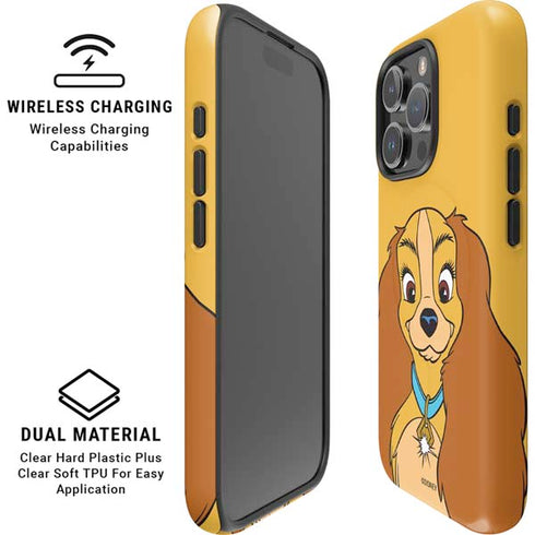 Disney Lady & The Tramp Lady Portrait iPhone 16 Pro Max Magsafe Impact Case
