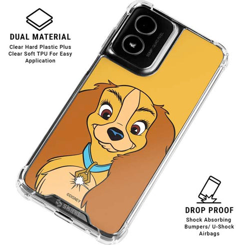 Disney Lady & The Tramp Lady Portrait Moto G Power 5G (2024) Clear Case