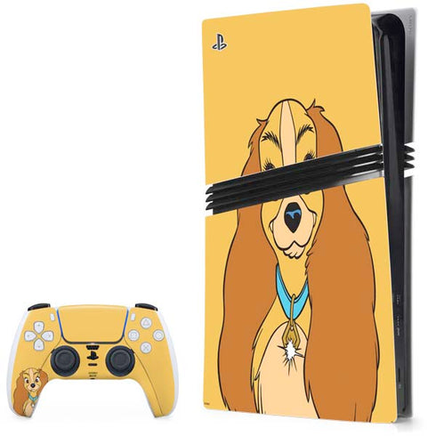 Disney Lady & The Tramp Lady Portrait PS5 Pro Bundle Skin