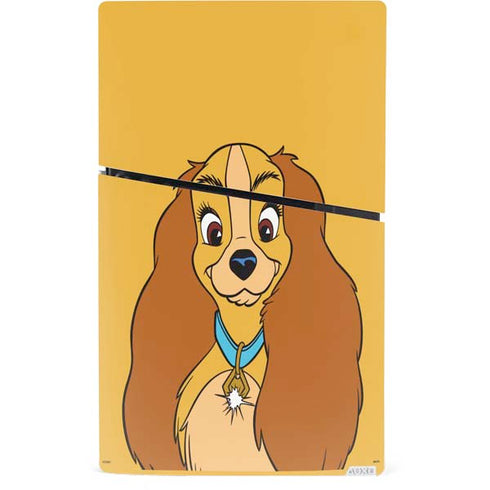 Disney Lady & The Tramp Lady Portrait PS5 Slim Digital Edition Console Skin