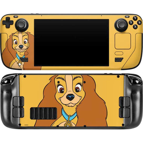 Disney Lady & The Tramp Lady Portrait Steam Deck Handheld Gaming Computer OLED Skin
