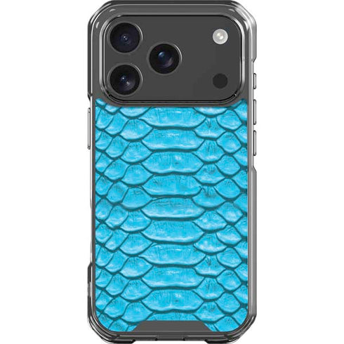 Lagoon Python Animal Print Color Pop iPhone 18 Pro Clear Case