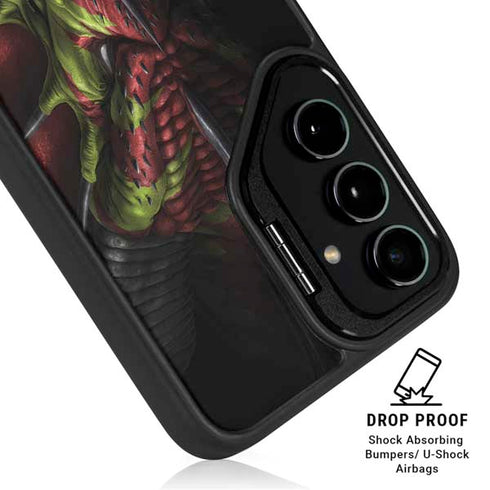 Lair of Shadows Dragon by Tom Wood Galaxy S25 Kickstand Case