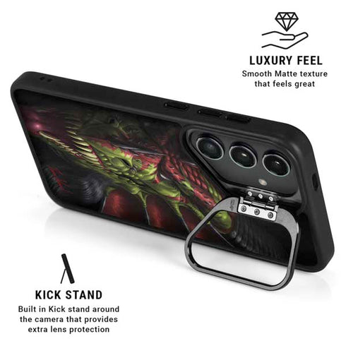 Lair of Shadows Dragon by Tom Wood Galaxy S25 Ultra Kickstand Case
