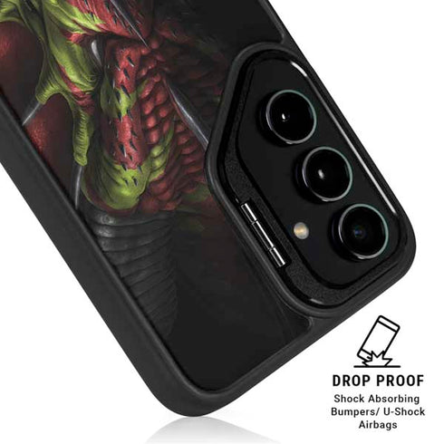 Lair of Shadows Dragon by Tom Wood Galaxy S24 Ultra Kickstand Case