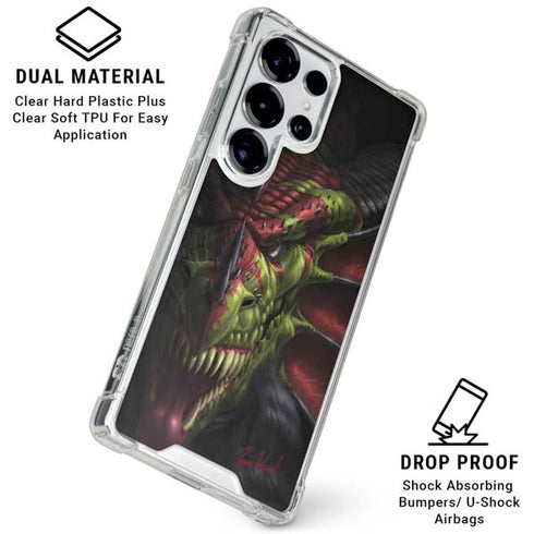 Lair of Shadows Dragon by Tom Wood Galaxy S25 Ultra Clear Case
