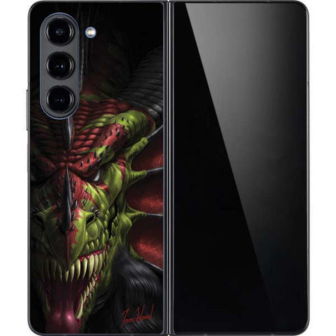 Lair of Shadows Dragon by Tom Wood Galaxy Z Fold5 5G Skin