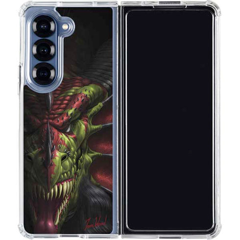 Lair of Shadows Dragon by Tom Wood Galaxy Z Fold6 Clear Case