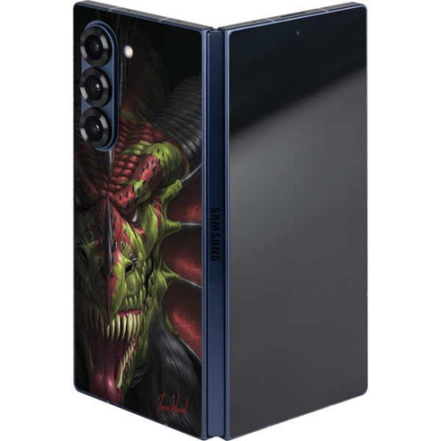 Lair of Shadows Dragon by Tom Wood Galaxy Z Fold6 Skin