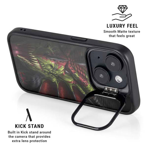 Lair of Shadows Dragon by Tom Wood iPhone 13 Kickstand Case