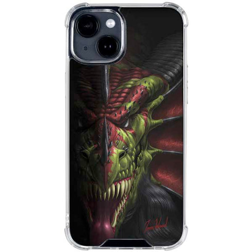 Lair of Shadows Dragon by Tom Wood iPhone 15 Clear Case