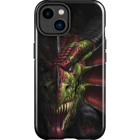 Lair of Shadows Dragon by Tom Wood iPhone 15 Impact Case
