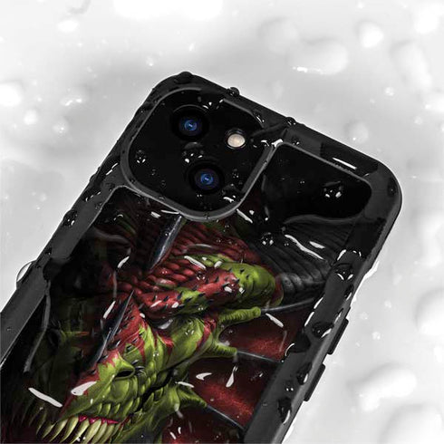Lair of Shadows Dragon by Tom Wood iPhone 15 Plus Waterproof Case