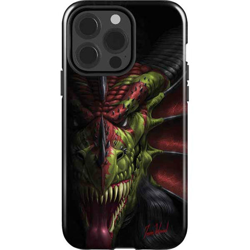 Lair of Shadows Dragon by Tom Wood iPhone 15 Pro Impact Case