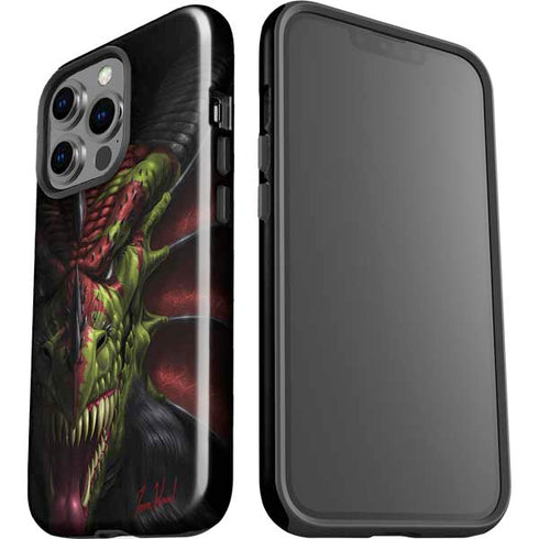Lair of Shadows Dragon by Tom Wood iPhone 15 Pro Impact Case
