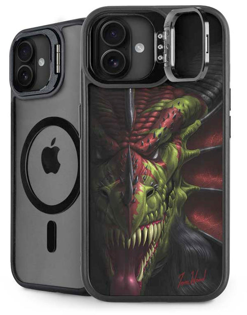 Lair of Shadows Dragon by Tom Wood iPhone 16 Kickstand Case