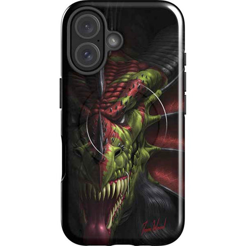 Lair of Shadows Dragon by Tom Wood iPhone 16 Magsafe Impact Case